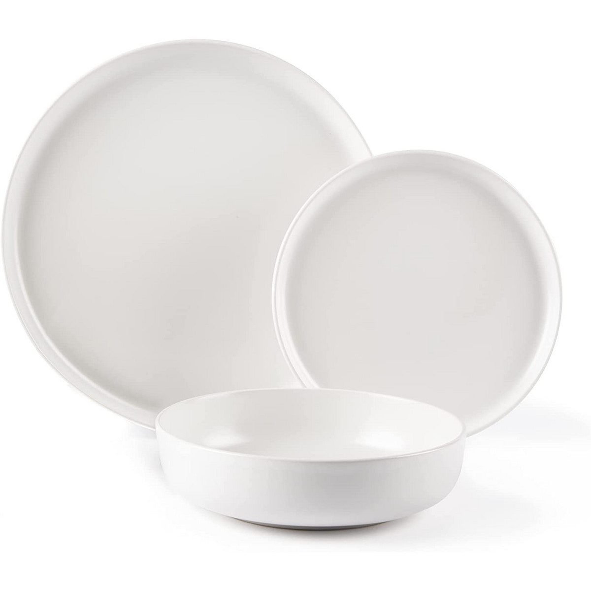 Acquista online Excelsa Service 18 white Nordic table plates with round effect Excelsa